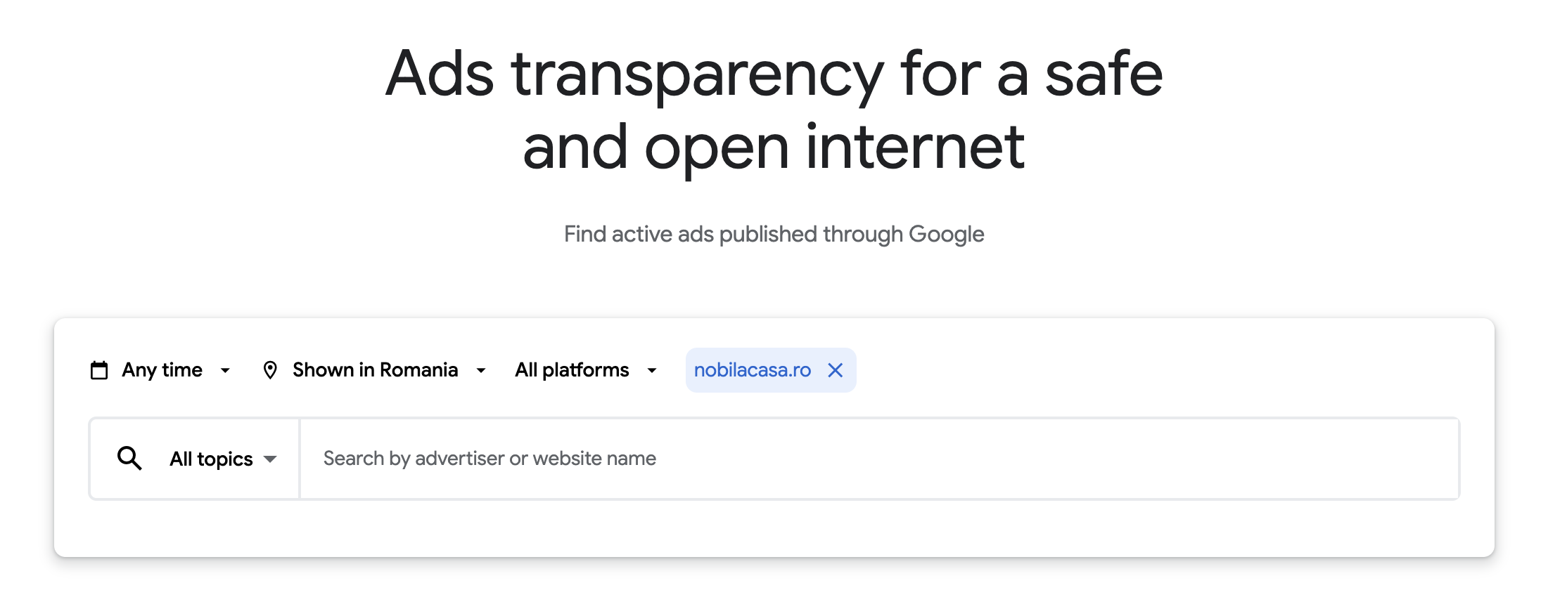 Google Ads Transparency Center